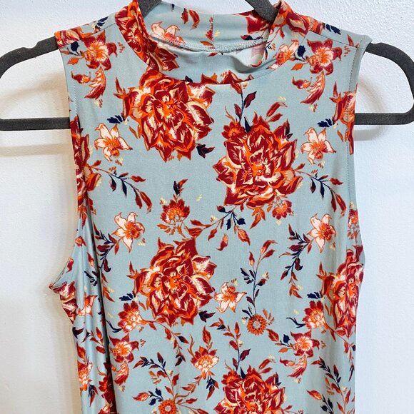 Floral mock neck dress large - Picture 2 of 6